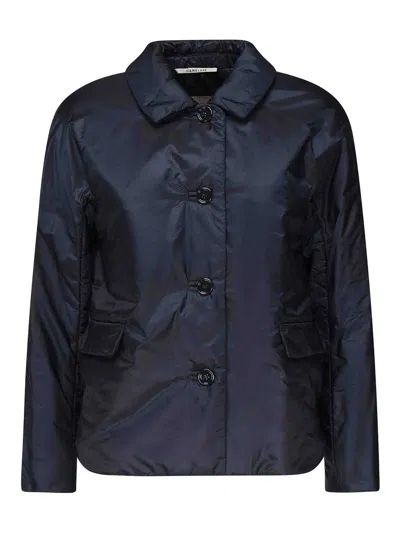 Max Mara The Cube Greens Waterproof Padded Jacket In Blue