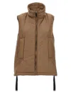Max Mara The Cube Water-resistant Technical Canvas Gilet In Brown