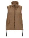 Max Mara The Cube Water-resistant Technical Canvas Gilet In Brown