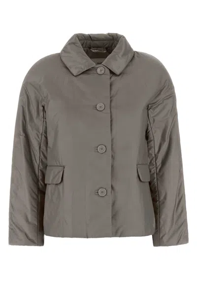 Max Mara The Cube Grey Polyester Greens Padded Jacket