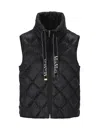 Max Mara The Cube High Neck Drawstring Gilet In Nero