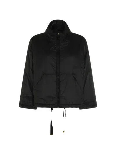 Max Mara The Cube High-neck Coat In Black