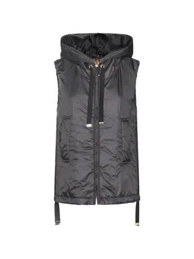 Max Mara The Cube Hooded Gilet In Black