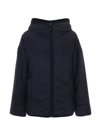 Max Mara The Cube Hooded Jacket In Blue