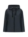Max Mara The Cube Hooded Jacket In Blue