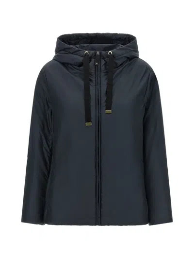 Max Mara The Cube Hooded Jacket In Blue
