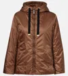 Max Mara The Cube Hooded Jacket In Brown