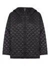 Max Mara The Cube Reversible Padded Jacket In Anti-drop Canvas In Black