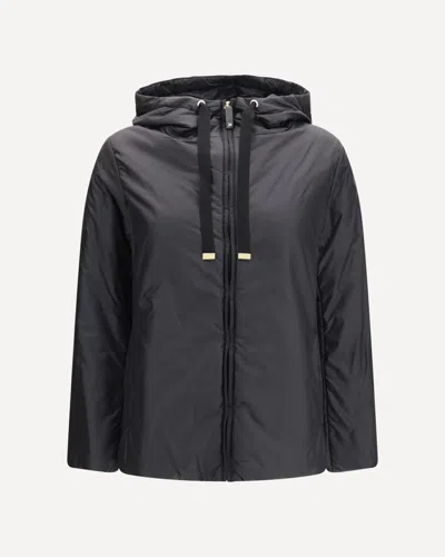 Max Mara The Cube Hooded Padded Jacket In Animal Print
