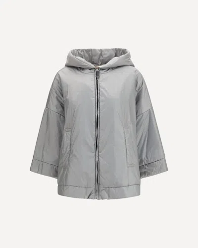 Max Mara The Cube Hooded Padded Jacket In Gray