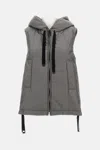 Max Mara The Cube Greengo Zip-up Drawstring Gilet In Gray