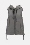 Max Mara The Cube Greengo Zip-up Drawstring Gilet In Gray