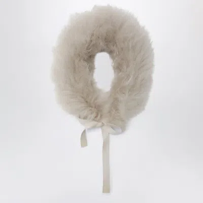 Max Mara The Cube Shearling Detachable Collar In Gray