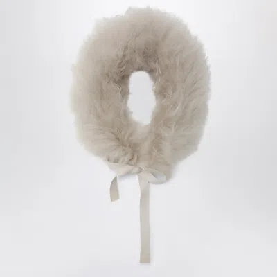 Max Mara The Cube Shearling Detachable Collar In Gray