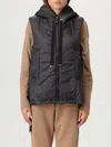 Max Mara The Cube Padded Gilet With Hood Coats Black In Black