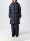 Max Mara The Cube Sei Long Nylon Down Jacket In Blue