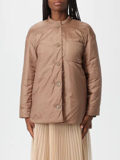 Max Mara The Cube Jacket  Woman Color Leather In Brown