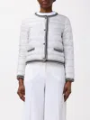 Max Mara The Cube Kate Quilted Jacket Grey In Yellow Cream