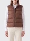Max Mara The Cube Brown Quilted Mock Collar Jacket In Brown