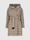 Max Mara The Cube Cappuccino Nylon Blend Novef Down Jacket In Brown