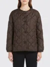 Max Mara The Cube Quilted Button Jacket In Brown