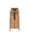 Max Mara The Cube Greengo Hooded Shell Gilet In Brown