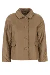 Max Mara The Cube Camel Polyester Greens Padded Jacket In Brown