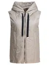 Max Mara The Cube Greengo Zip-up Drawstring Gilet In Neutral