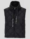 Max Mara The Cube High Neck Drawstring Gilet In Black