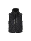Max Mara The Cube High Neck Drawstring Gilet In Black
