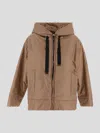 Max Mara The Cube Reversible Parka In Water-repellent Canvas In Brown