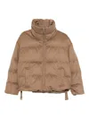 Max Mara The Cube Short Down Jacket In Brown