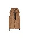 Max Mara The Cube Water-resistant Technical Canvas Gilet In Brown