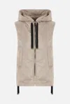 Max Mara The Cube Sleeveless Mini Puffer Vest For Women In Hazelnut Brown