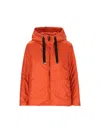 Max Mara The Cube Women Hooded Short Down Jacket In Orange
