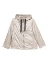 Max Mara The Cube Padded Blouson Jacket In Silver