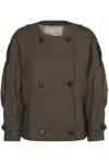 Max Mara The Cube Jim Double-breasted Jacket In Green
