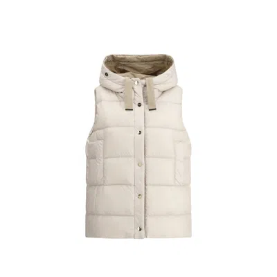 Max Mara The Cube Jsoft Down Vest Jacket In Sand