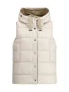 Max Mara The Cube Jsoft Down Vest Jacket In Sabbia