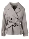 MAX MARA THE CUBE JTRENCH DOUBLE-BREASTED LONG COAT
