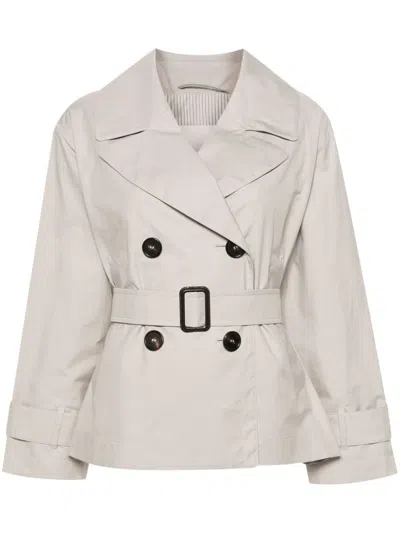 Max Mara The Cube Jtrench Short Trench Coat In Neutrals