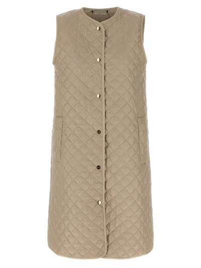 Max Mara The Cube 'lauren' Long Vest In Brown