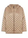 Max Mara The Cube Reversible Padded Canvas Jacket In Brown