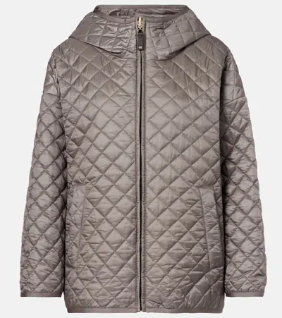 Max Mara The Cube Leo Quilted Jacket In Gray