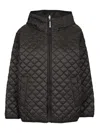 Max Mara The Cube Leo Quilted Short Hooded Jacket Coats Black In Black