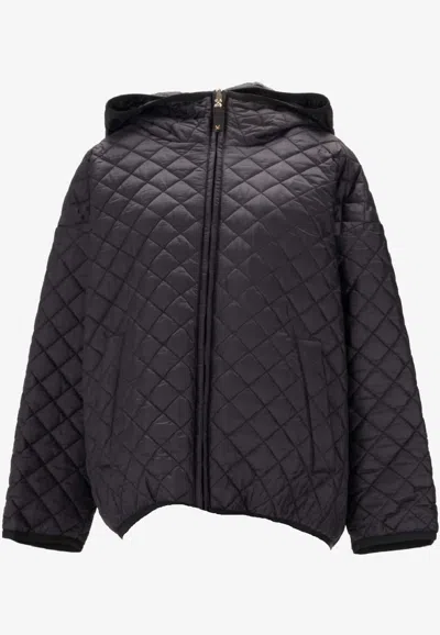 Max Mara The Cube Leo Reversible Water-repellent Padded Jacket In Black