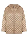 Max Mara The Cube 'leo' Short Quilted Down Jacket  In Brown