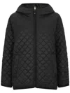 Max Mara The Cube 'leo' Black Quilted Short Down Jacket In Black