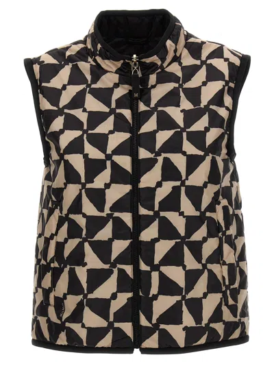 Max Mara The Cube Lily Reversible Vest In Black/neutrals
