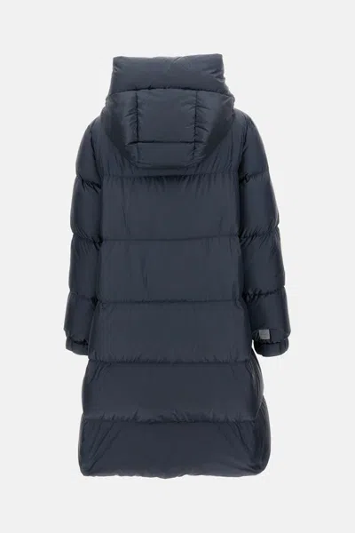 Max Mara The Cube Long Coat In Blue